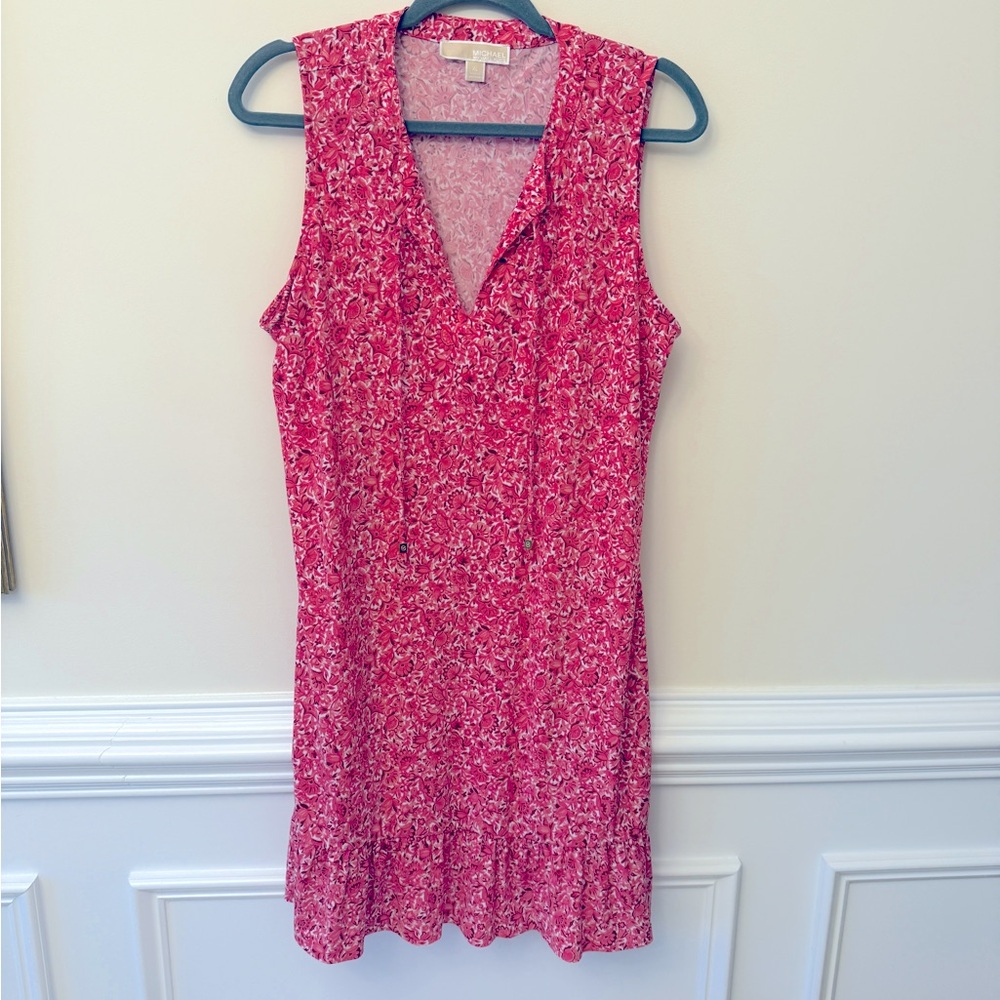 Michael Kors Floral Tie Front Dress XL